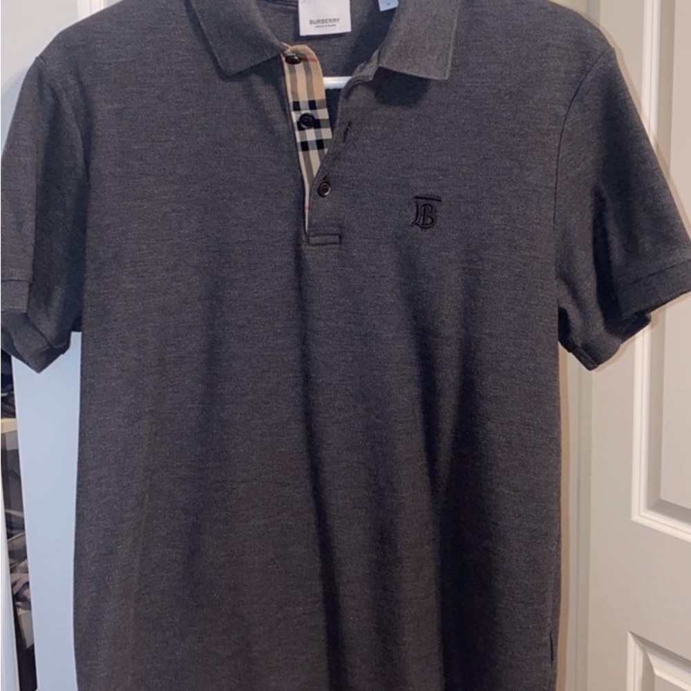 Burberry Gray Polo Shirt for Men